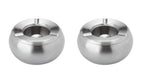 Edelstahl Windaschenbecher XL 2er Set, modern, winddicht, spülmaschinenfest