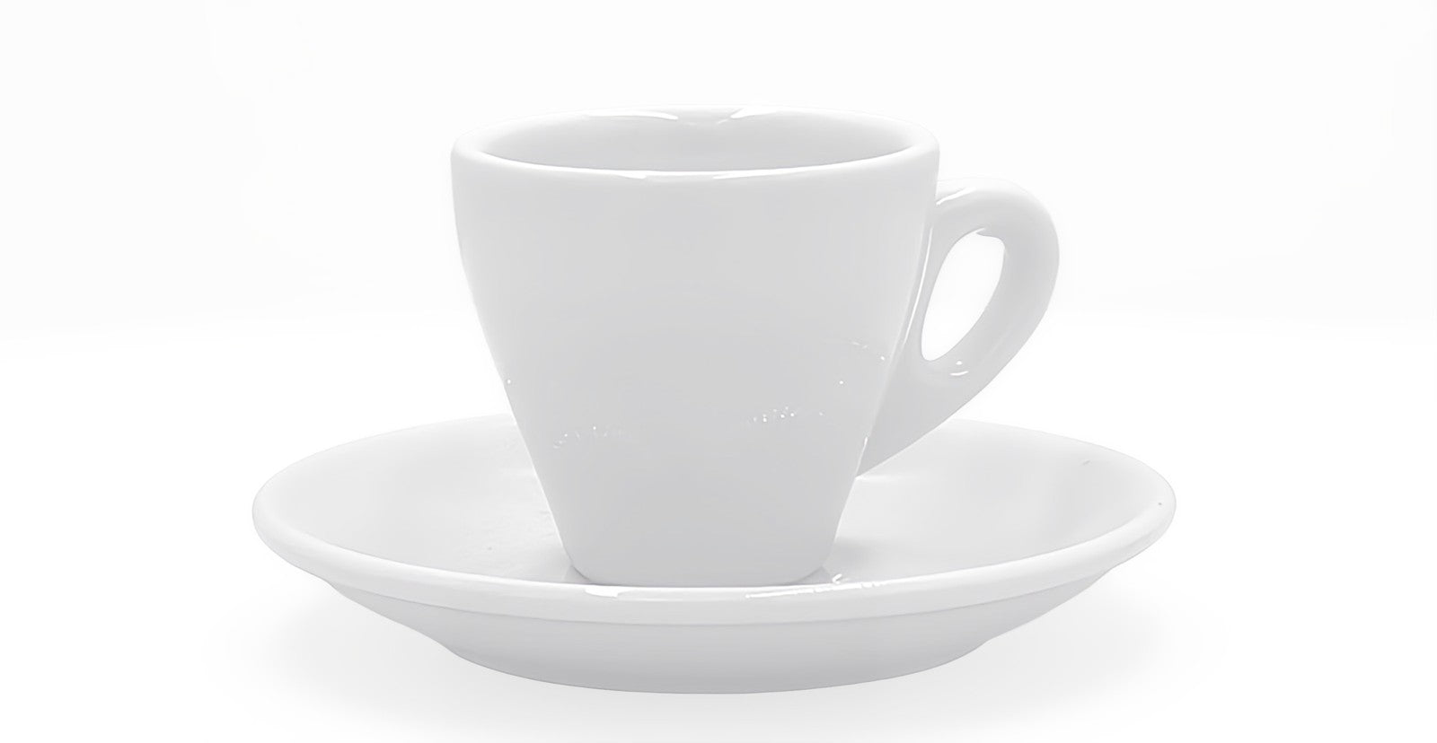 6 Espressotassen mit Untertasse dickwandig aus Porzellan Italia 6er Tassenset