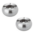 Edelstahl Windaschenbecher XL 2er Set, modern, winddicht, spülmaschinenfest