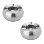 Edelstahl Windaschenbecher XL 2er Set, modern, winddicht, spülmaschinenfest