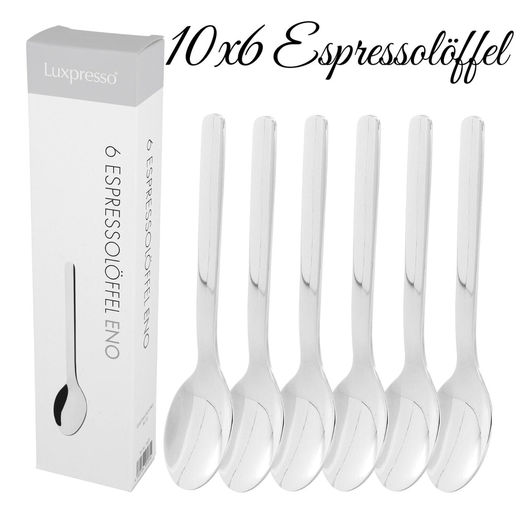 60 Premium Espressolöffel 18/10 Edelstahl glänzend – Set Große Menge