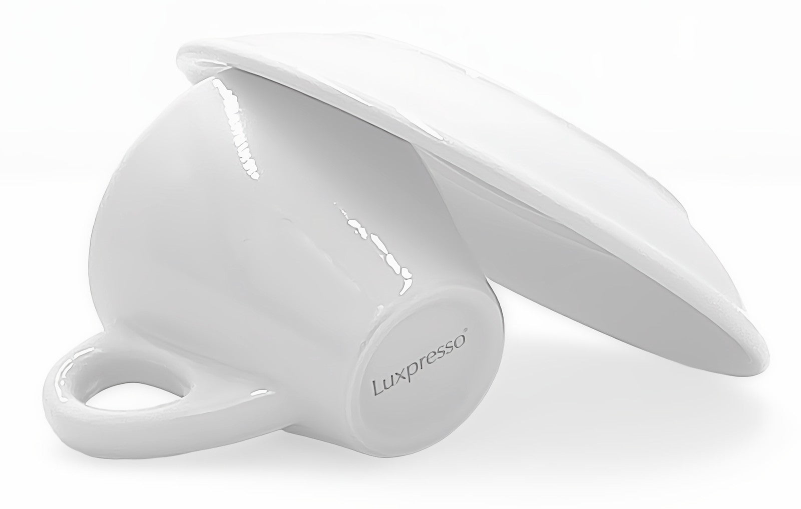 6er Tassenset Italia Porzellan Espressotassen mit Untertasse weiß dickwandig