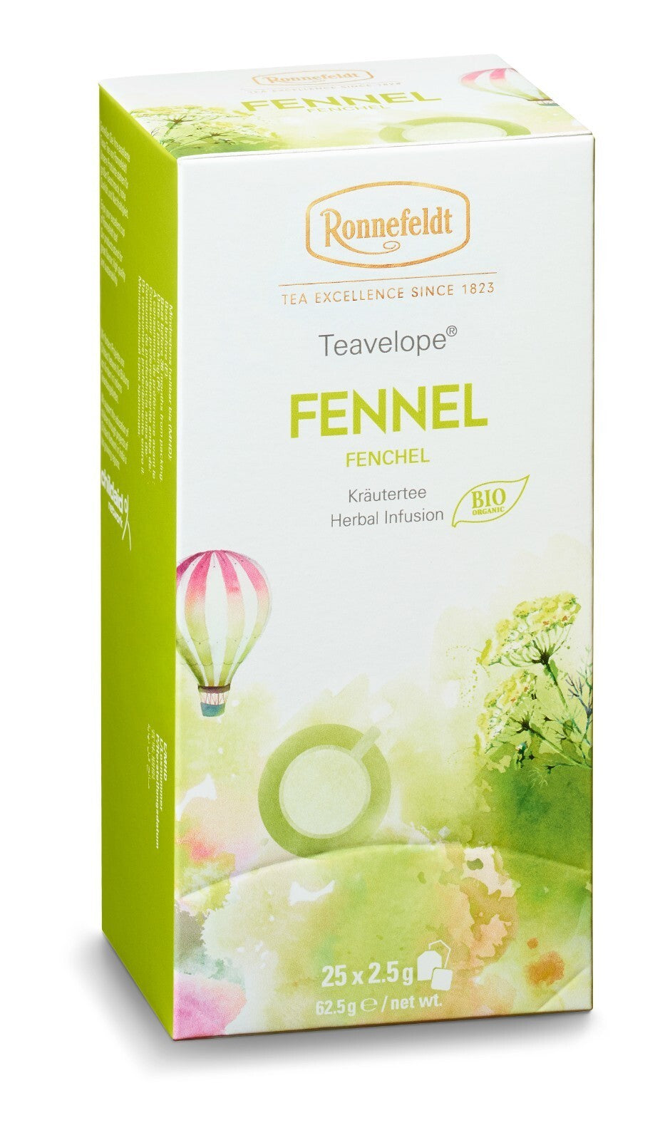 Ronnefeldt Teavelope BIO Fencheltee 25 Teebeutel – Deutscher Bio Kräutertee