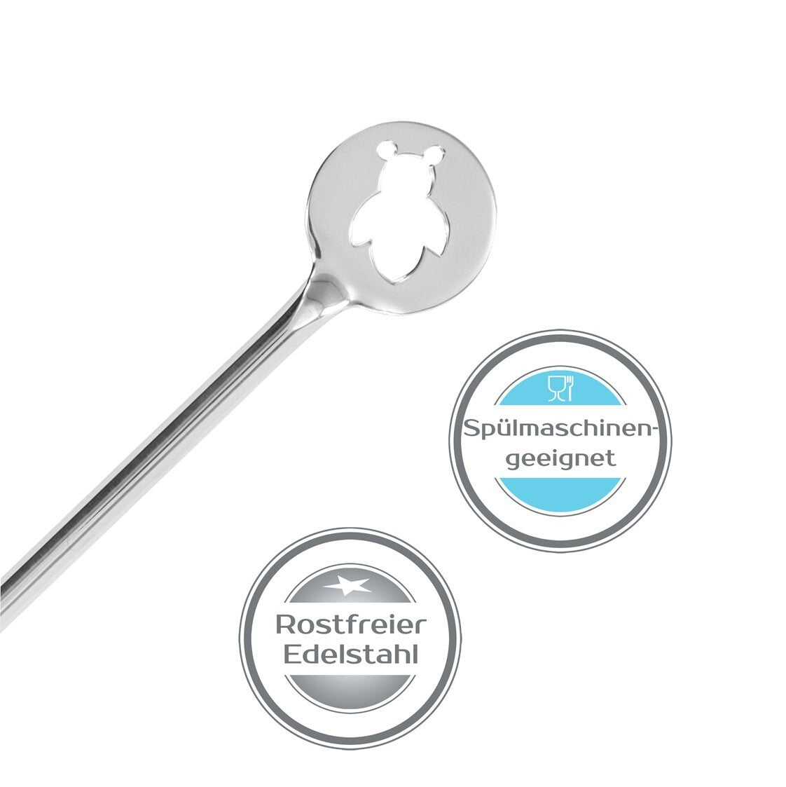 Honiglöffel Honig  heber stäbchen portionierer  wender aus Edelstahl Silikon